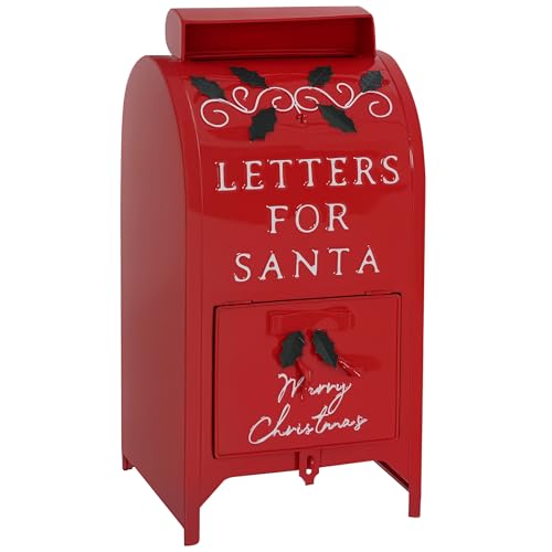 Weihnachtsmann Briefkasten 21 HOMCOM Weihnachtspostkasten Briefe für Weihnachtsmann Briefkasten...