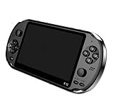 X12 Consola de Juegos Retro portátil con Pantalla de 5.1″ y Tarjeta 8 GB incluida. Reproductor de Videos, películas música. Consola de Videojuegos con Doble Joystick portátil con Salida AV