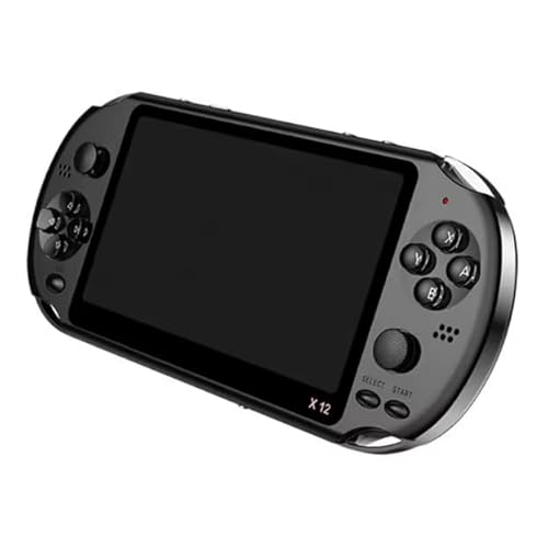X12 Consola de Juegos Retro portátil con Pantalla de 5.1″ y Tarjeta 8 GB incluida. Reproductor de Videos, películas música. Consola de Videojuegos con Doble Joystick portátil con Salida AV