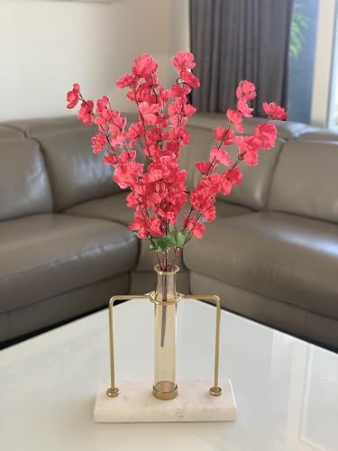 Image of Coolkart Artificial Orchid Flower Bunches, Pink | 60 cm Tall, 7 Heads, Home Decor, Decorative
