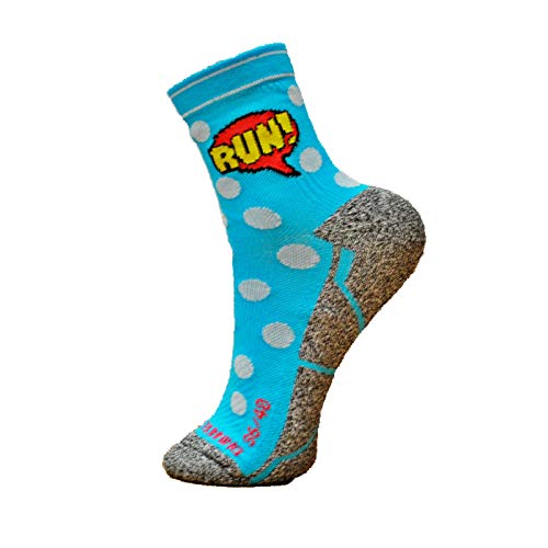 HOOPOE Calcetines Running Cómic, Hombres, Mujer, Divertidos, sin Costuras, Térmicos, Comic, Talla 41-45 Cover