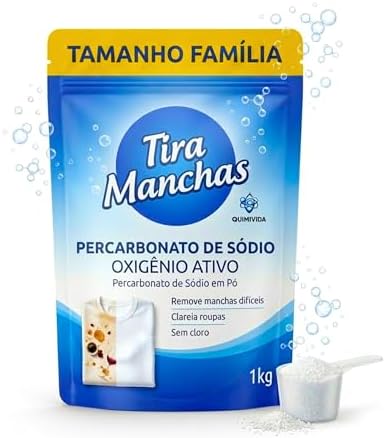 Percarbonato de Sódio Removedor de Manchas sem Cloro, Tira Mancha...