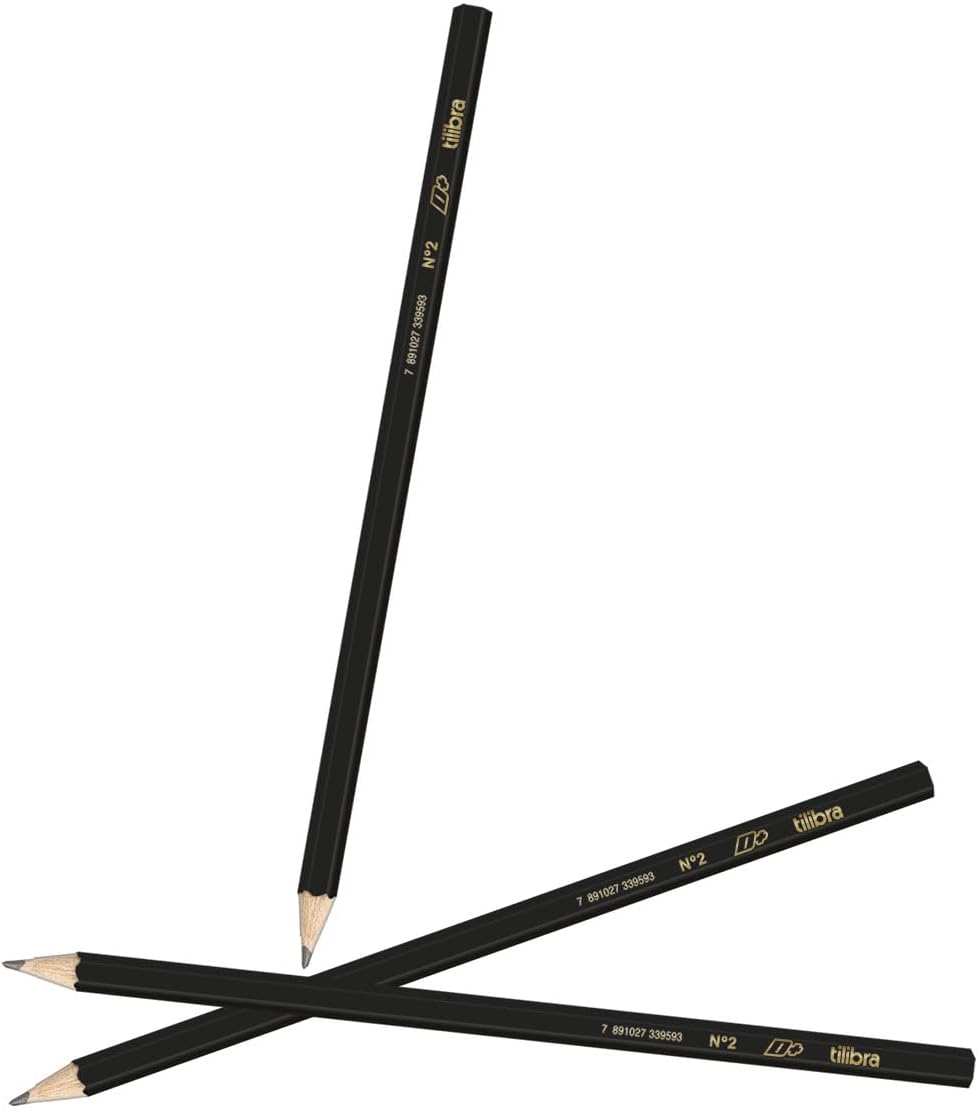Tilibra - Lápis Preto Sextavado N.2 D+ - Blister com 4 Unidades