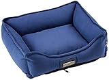 Hugo & Hudson Hundebett, Segeltuch, klein, Blau