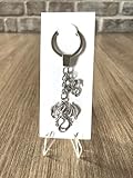 KEYRING - Two Dragons - Antique Silver Plated. Split Ring And Trigger Clasp. Two Dragon - Image 3