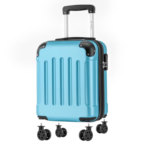 yonsly Koffer Suitcase, Trolley Reisekoffer, Rollkoffer Handgepäck mit 4 Rollen 360°, ABS Hartschalen, Sicherheitsschloss, Weicher Gummigriff, 210D-Futter