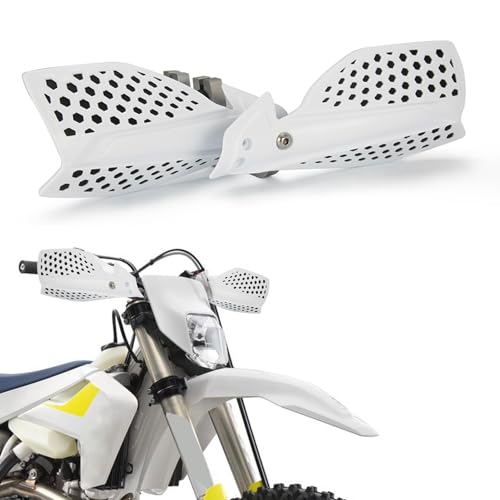 Image of Motorcycle Handguards Double Layer Protection 7 /8 inchand 11 /8 inchUniversal for FE 250 350 450 501 701 350S 501S 701SM TE 150 150i 250 300 250i 300i TX 125 FC 250 350 450 White