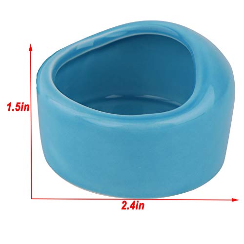 Vturboway 2 Pcs Ceramic Hamster Bowl, Small Animal Food Bowl And Water Dish Feeder For Hedgehog Hamster Guinea Pig Sugar Glider Rat Gerbil Mice Chinchilla thumb #5