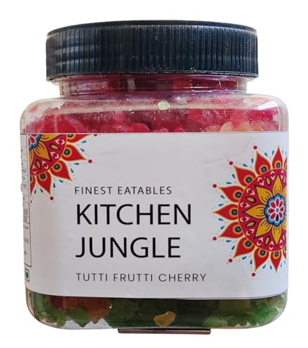 Image of Kitchen Jungle Tutti Frutti 400GM | Sweet & Colorful Candied Fruits | Perfect for Baking, Desserts & Snacking | Vibrant Tooty Frooty for Cakes, Ice Cream, Cookies & More - Pack 1
