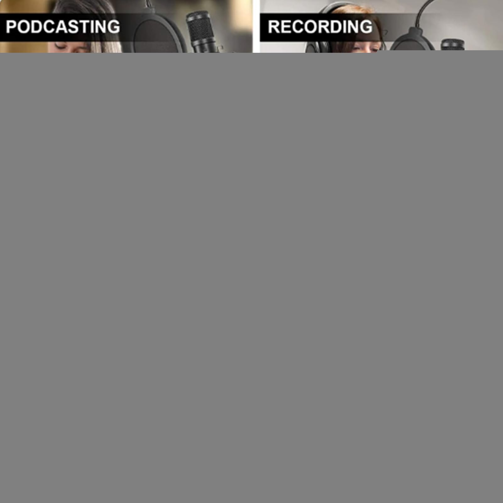 Attrezzatura per studio di registrazione, scheda audio in streaming, supporto per microfono | Pacchetto completo multifunzione per accessori per studio di registrazione, registrazione, live streaming, telefono, PC,