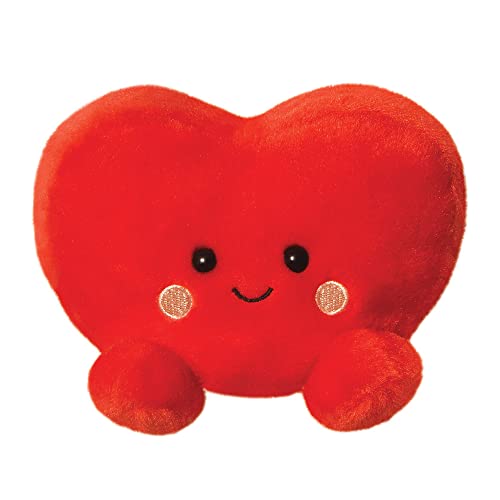 Aurora, 61513, Palm Pals Amore corazón, 13cm, Peluche ecológico, Rojo