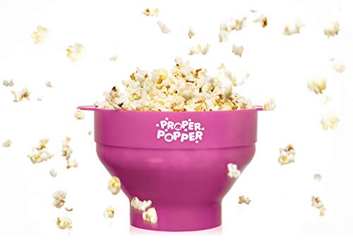 Image of The Original Proper Popper Microwave Popcorn Popper, Silicone Popcorn Maker, Collapsible Bowl BPA Free & Dishwasher Safe - (Pink)