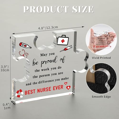 Image of Heart shaped plaque gift (Nurse)