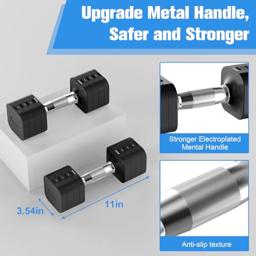 Image of Hezeyferg Adjustable Dumbbell Set,Adjustable Weight Dumbbells for Women /Men | 17.6LB /22LB /26.4LB /30.8LB for Choices, with Multiple Levels, Hand Weights Sets for Home Gym Full Body Workout