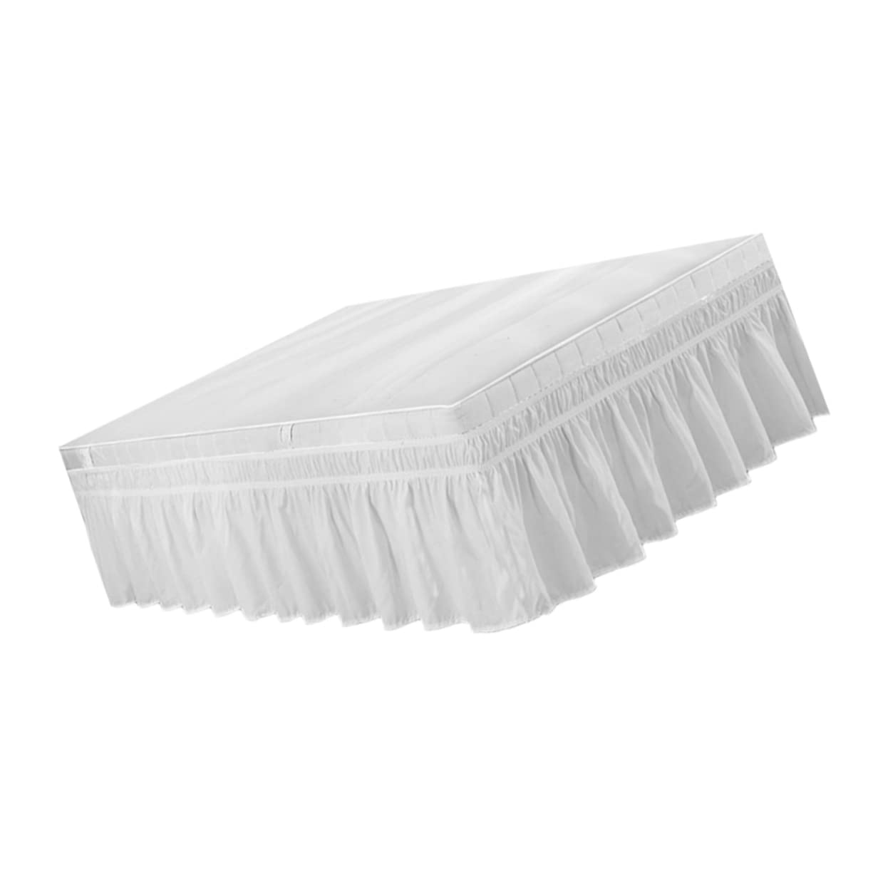 Falda de cama plisada cubre canapé elástico de poliéster para decoración de hogar