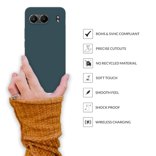 Image of SPRIG Compatible with OnePlus Nord 4 Premium SilkTone Back Cover Drop Tested Shock Proof Mobile Case for Men, Women, Boys and Girls with Camera Protection (Stone Blue)