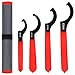 AutoWanderer Tool 4pcs Coilover Spanner Wrench Set Adjustable Shock Wrench Heavy Duty Steel C Spanner for Most Coil Overs Shocks Adjustment and Suspension System