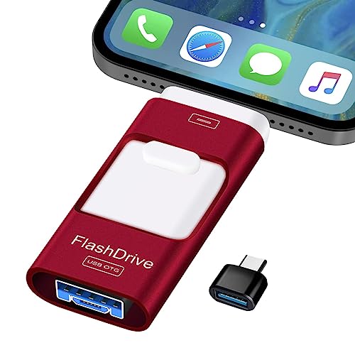 ZARMST USB Stick 256GB, 4 in 1 Flash Drive 3.0 High Speed Photostick