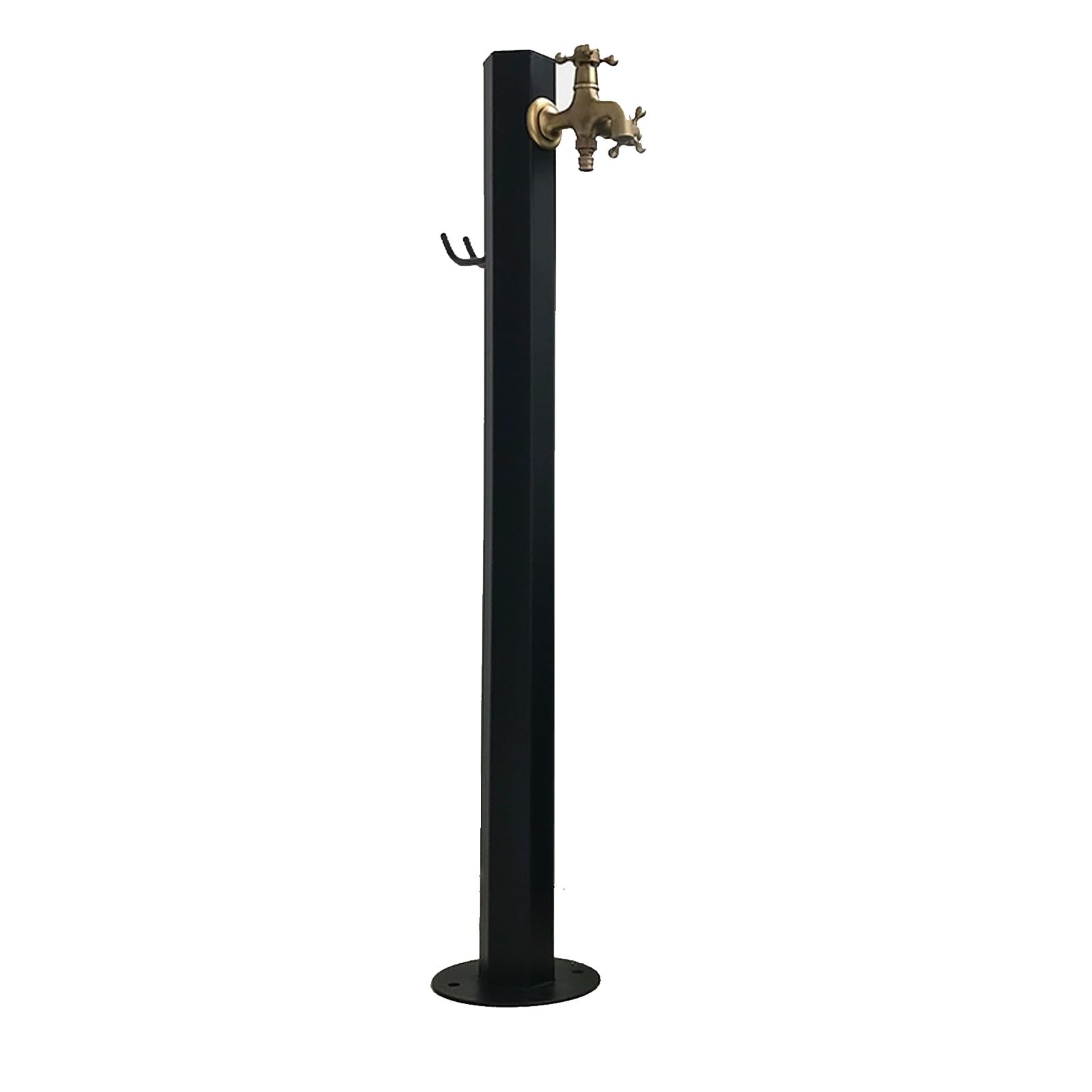 WOTZOV Freestanding Garden Water Column - Outdoor Antifreeze Faucet Dispenser, Stylish Gold Hydrant Fountain For Irrigation & Hose Stand, Perfect For Landscaping & Decoration，Metallic