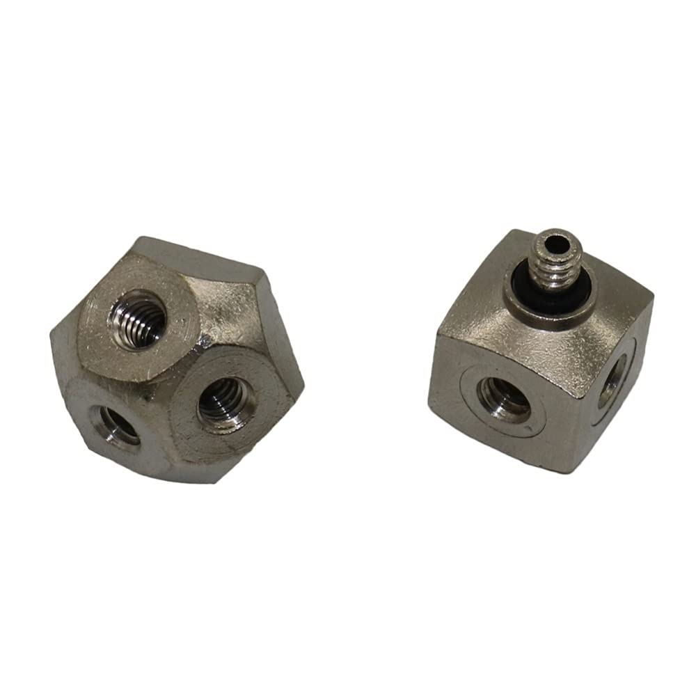 Adaptador de Conector de Manguera de Alta Presión, Roscaho de 3/16 ", Tres Orificios, Cuatro Orificios, Conectores Deua de Jardín Dere, Accesorios para de Nebulización, 20 Piezas/1 a 4/3I16 Pulgadas