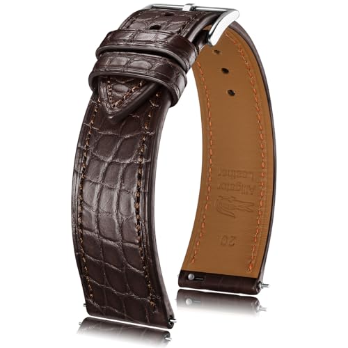 Getalia Genuine Alligator Leather Watch Band,...