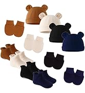 SEAUR Neugeborenes Baby Mütze Handschuhe Socken Set Süß Beanie Hut Newborn Baby Mädchen Jungen 0-...