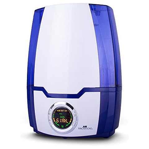 Air Innovations MH-505A 1.37 Gallon High Performance Cool Mist Ultrasonic Quiet Humidifier for Medium Rooms Up to 400 Square Feet, Blue Cover