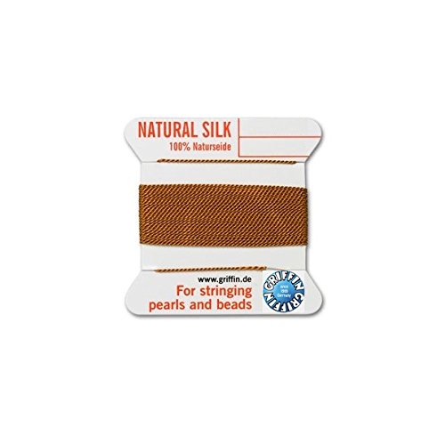 Hilo de seda natural contra roturas en collares de perlas y cuentas de talla 4