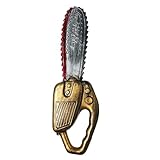 NESTRE Halloween Plastic Chainsaw - Fake Chainsaw with Blood Leatherface Costume Prop for Halloween Haunted House Party/Brown