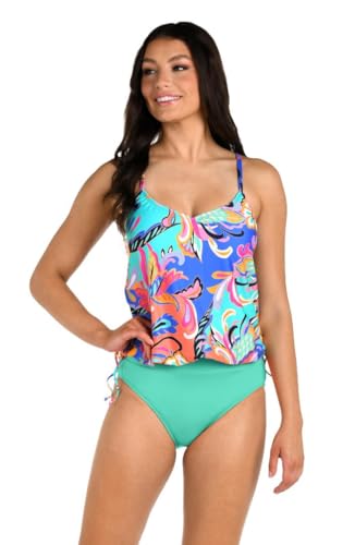 24th & Ocean Women's Standard Side Tie Tankini Swimsuit Top