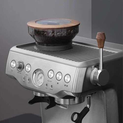 Accessoires machine café avec couvercle de trémie en bois et leviers de rechange