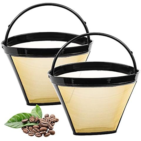 DESON Reusable Coffee Filter Permanent Coffee Filters Cone Style Size 4 Washable Household Coffee Mesh Basket Cup Cover