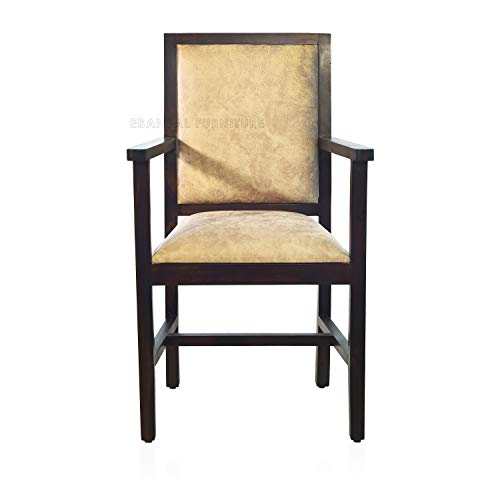 Image of 1 Seater Sofa Arm Chair | One Seater Sofa, Solid Sheesham Wood, Dark Walnut Finish
