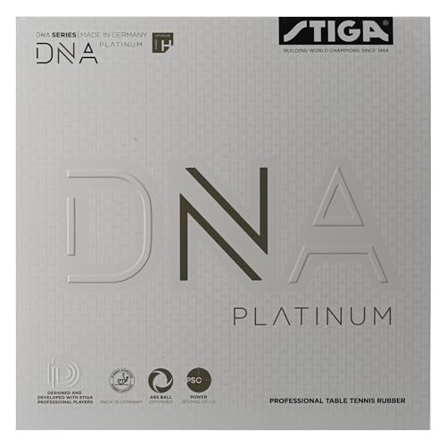 Stiga Unisex-Adult DNA Platinum H Tischtennisbelag, Schwarz, 2.1