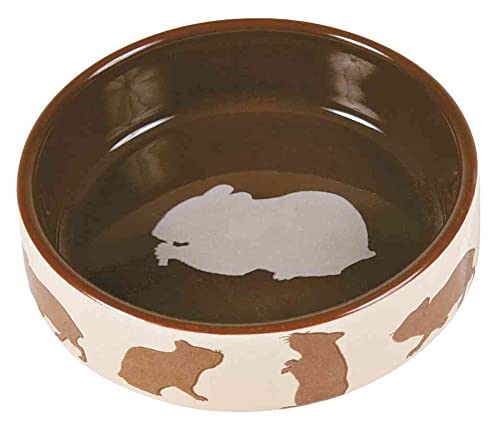 TRIXIE TX-60733 Ceramic Bowl for Rabbit 250 ml 11 cm, [April 21, 2023, Mehrfarbig, Kaninchen