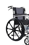 Generisch 1 Paar 20/22/24-Zoll-Silikon Rollstuhl-Schiebe-Abdeckungen, rutschfeste Verschleißfeste Handschiebe-Abdeckung Für Verbesserung Der Griffigkeit Und Traktion, black-22inch