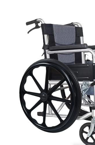 Generisch 1 Paar 20/22/24-Zoll-Silikon Rollstuhl-Schiebe-Abdeckungen, rutschfeste Verschleißfeste Handschiebe-Abdeckung Für Verbesserung Der Griffigkeit Und Traktion, black-24inch