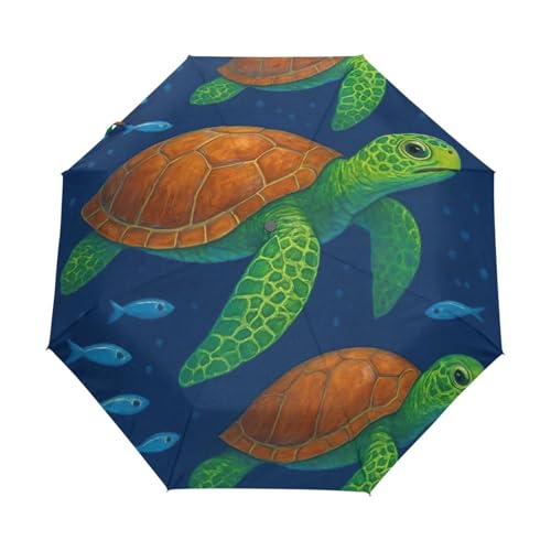 Parapluie tortue de mer GAIREG pliable pour voiture et sac à main