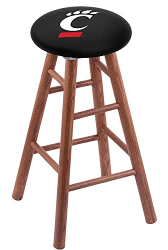 Holland Bar Stool Co. Oak Counter Stool in Medium Finish with Cincinnati Seat by The