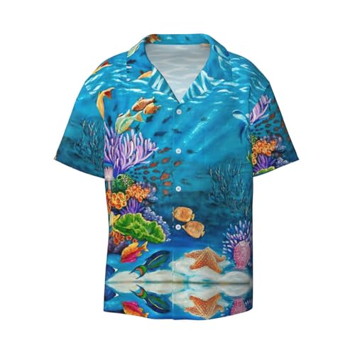 Chemise boutonnée imprimé tortue de mer style décontracté chic