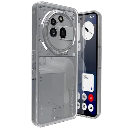 Image of NISHTECH for Nothing Phone 3A Pro 5G 2025 Premium Transparent Hybrid Soft Slim Dust Proof Back Case Cover with Camera Protection