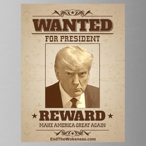 Imán decorativo para refrigerador Trump Wanted Poster miniatura 3