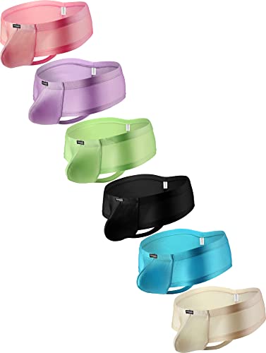 Men's Breathable Low Rise Panties Cheeky stretch Thong Trunks Underwear