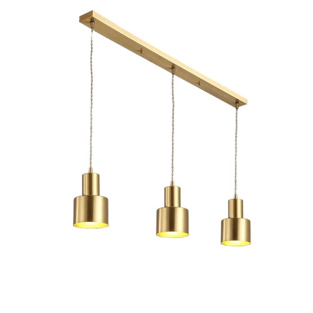 Simplicidad Posmoderna Mini Lámpara Colgante E26/E27 Portalámparas Bombilla Edison Acabado de Latón Cepillado Cable de Luz Colgante Sala de Exposición Ajustable Juego de Luces Colgantes Mont