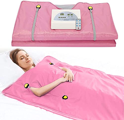 Infrarot-Saunadecke Portable Sauna Blanket Detox Therapie Sauna Tragbare Oxford-Saunadecke mit 4 Sicherheitsschutz für heißes Schwitzen Entspannung für Wellness Muskelentspannung & Hautverjüngung