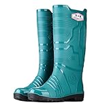 [JUI3N] レインブーツ メンズ ブーツ 完全防水 おしゃれ レインシューズ ブーツ ショート ロング 丈 エンジニア かわいい かっこいい アウトドア 防寒 防水 長靴 防滑 緑 25.5cm 雨 雨靴 農作業 園芸 作業用ラバーブーツ ガーデニング