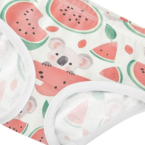 Wusikd Cute Baby Koala Girls' Underwear Cotton Watermelon Girls Briefs Soft Toddler Underwear 2T4