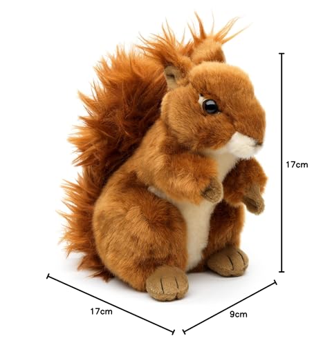 Uni-Toys - Eichhörnchen, stehend - 17 cm (Höhe) - Plüsch-Hörnchen - Plüschtier, Kuscheltier