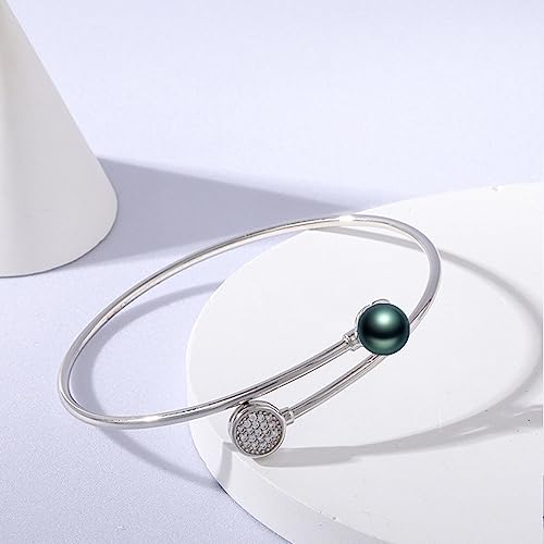 Gifts for Wife Anniversary Bracelet for Women- Tahitian Black Pearl Bracelet Real AAA Quality Handpicked Nature Pearls - Gifts for Mom Girlfriend Her NO113773