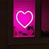 2Pack Valentines Heart Neon Sign,Battery Powered Led Pink Neon Light up Signs Heart Love Decorations Wall Decor for Bedroom Kitchen Door Dorm,Night Lamp Gifts for Girls Room,7.8x7.8in,Pink #4